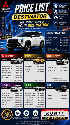 Pricelist Harga Mitsubishi Jombang 2026